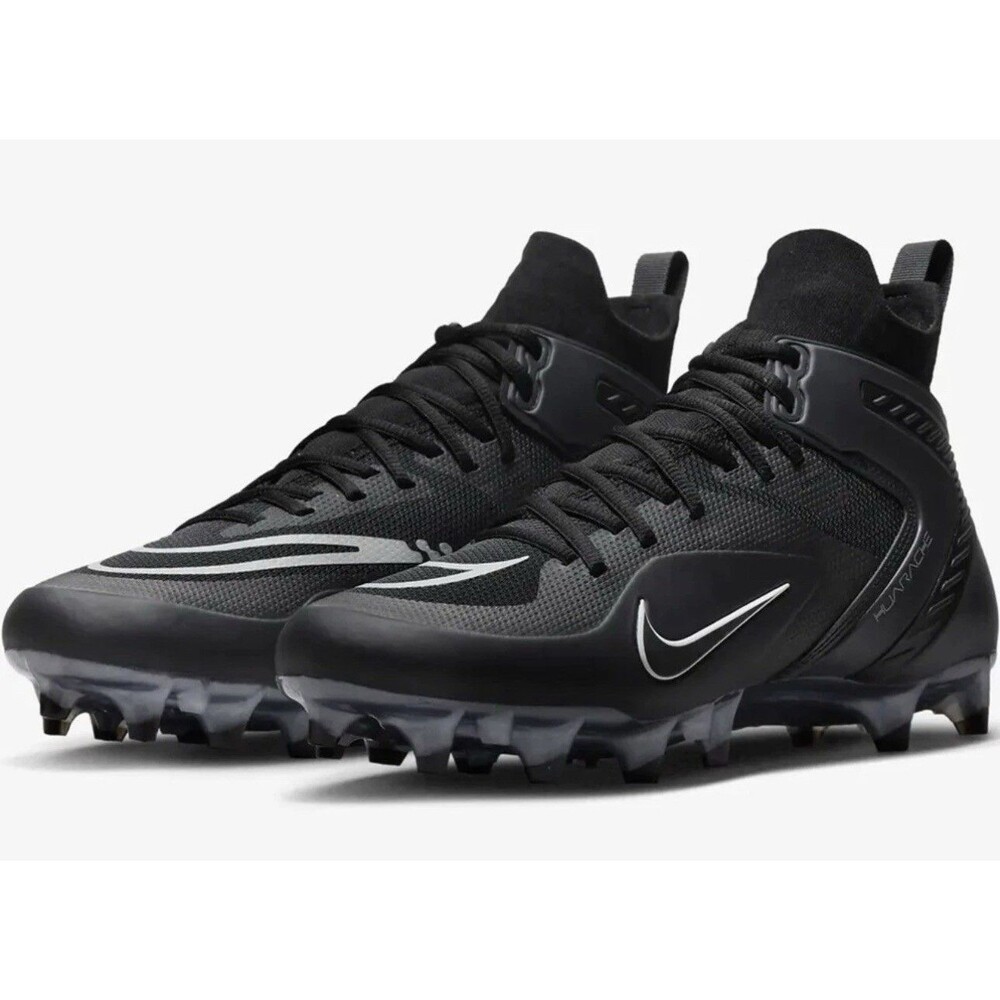 Nike Alpha Huarache 7.5 Elite Lacrosse Cleats Size 7.5 Black CW4440-011